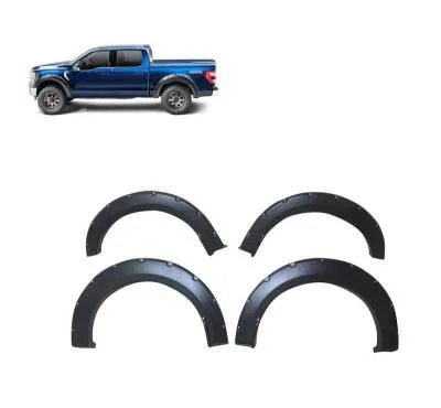 FF-FOF18SM – BLACK HORSE Fender Flare, Riveted Look Bolt-On/ May Need Drilling Paintable Low Gloss Black Thermoplasti...